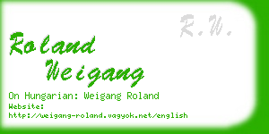 roland weigang business card